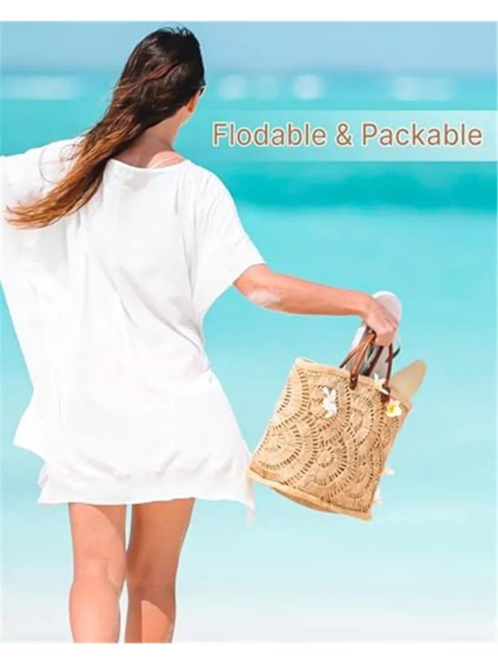 Beach Hat for Women Wide Brim Sun Straw Hats for Women Sun Hat Womens UPF 50+